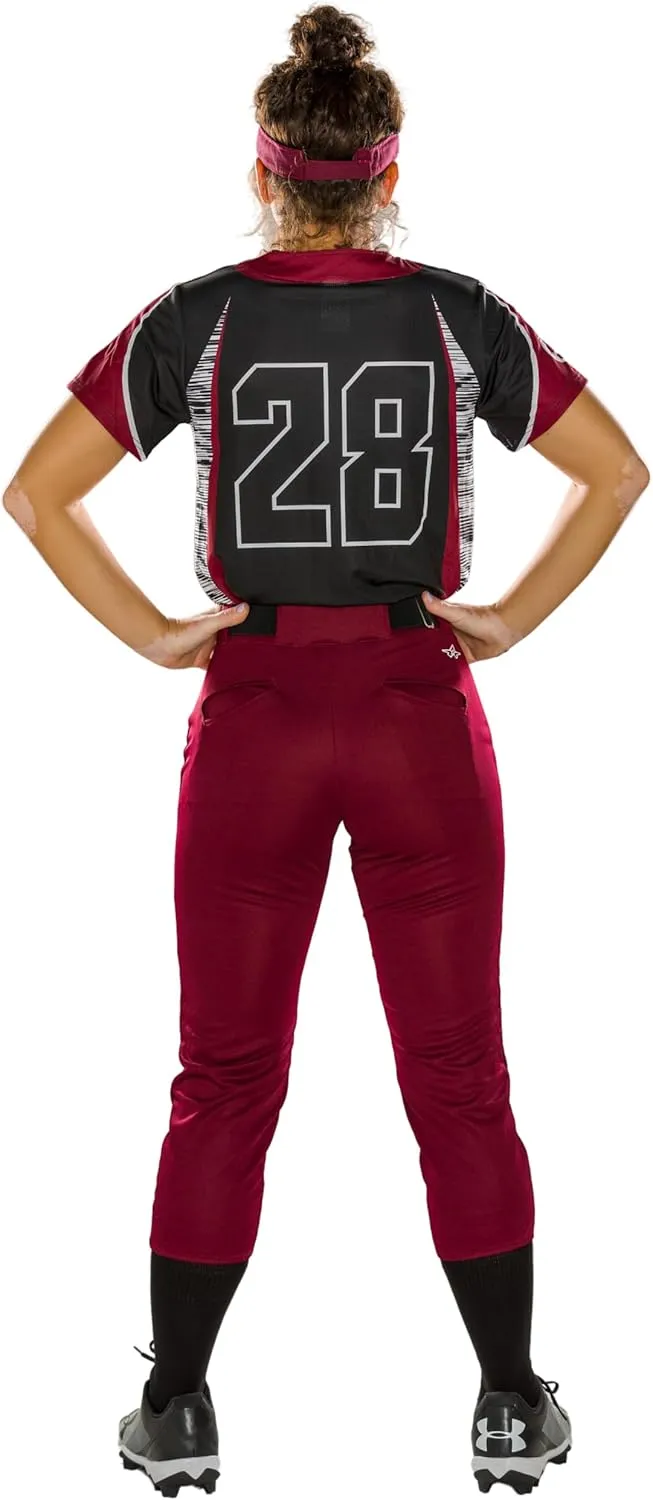 Alleson Athletic Women's Fastpitch/Softball Belt Loop Pant – Stretch Fabric, Moisture-Wicking, and Pro-Style Fit
