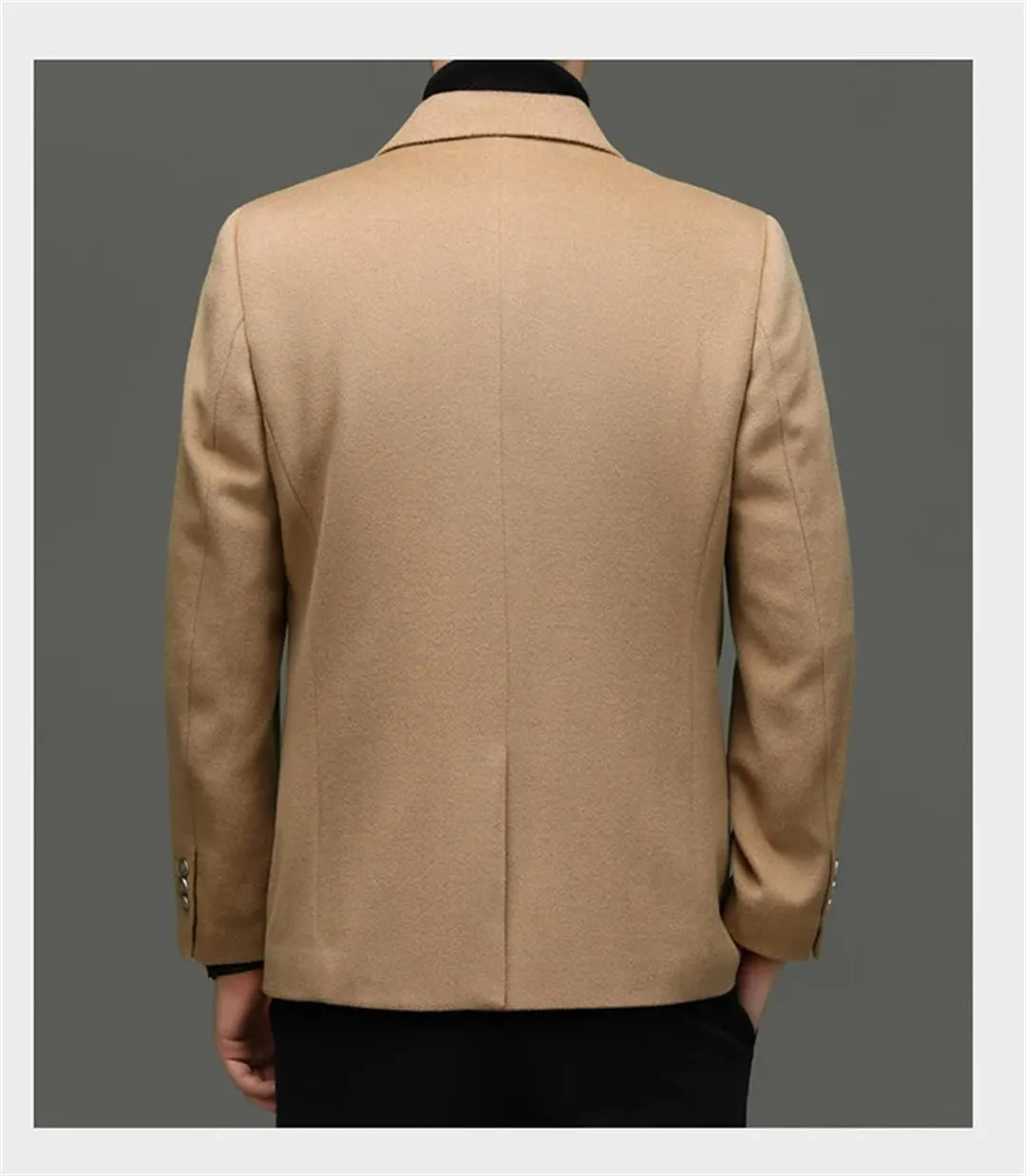 Autumn and Winter Men Casual Short Wool Suit Slim Fit Woolen Coat Blazers