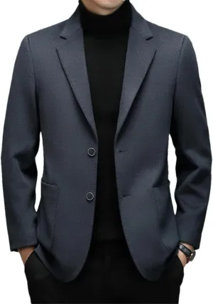Autumn and Winter Men Casual Short Wool Suit Slim Fit Woolen Coat Blazers