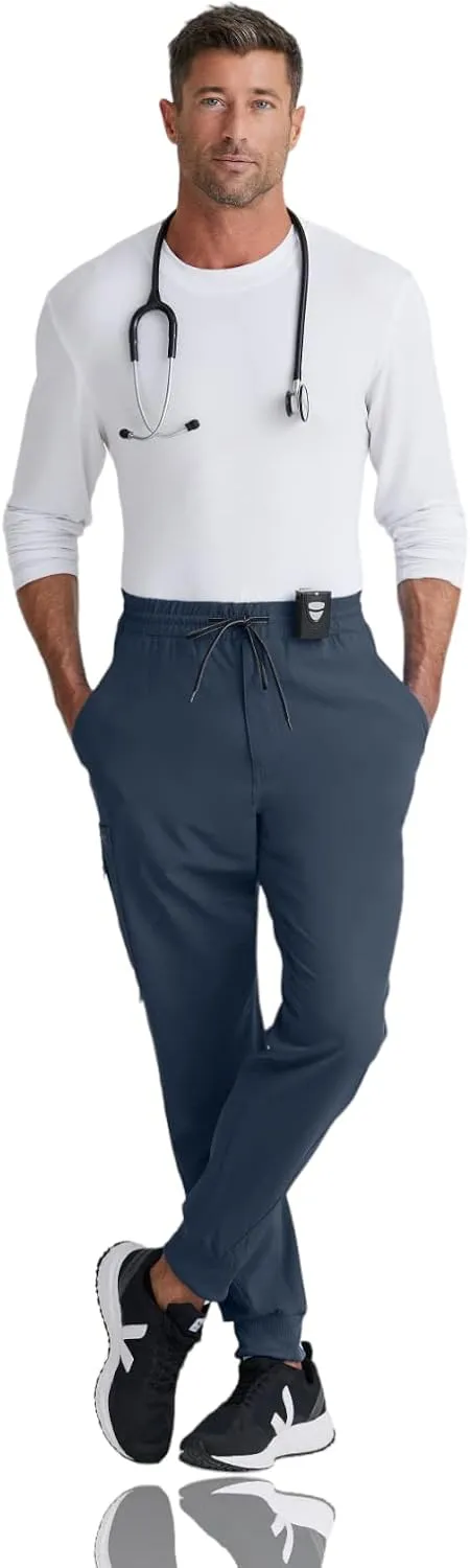 BARCO One Vortex Scrub Jogger for Men - Elastic Waist Eco-Friendly Fabric, Anti-Wrinkle, 4-Way Stretch Men's Scrub Pant