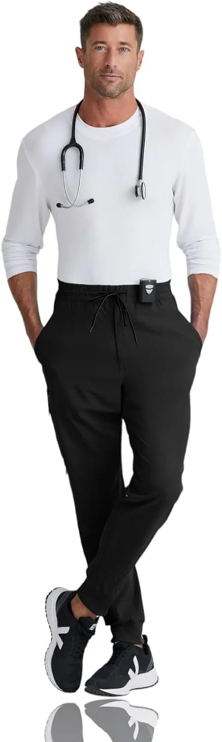 BARCO One Vortex Scrub Jogger for Men - Elastic Waist Eco-Friendly Fabric, Anti-Wrinkle, 4-Way Stretch Men's Scrub Pant
