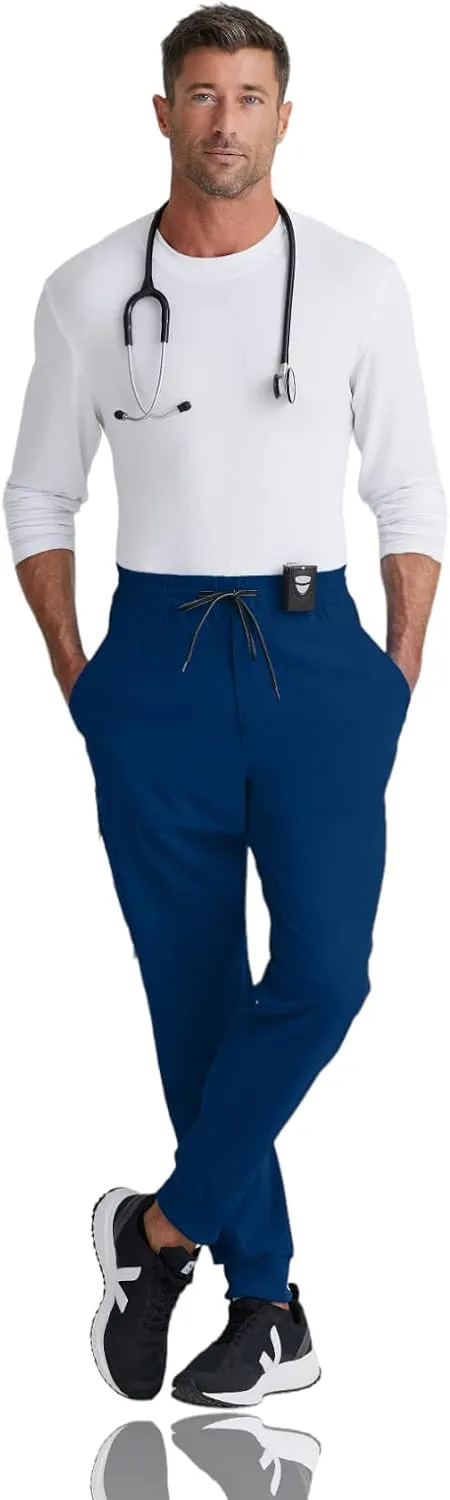 BARCO One Vortex Scrub Jogger for Men - Elastic Waist Eco-Friendly Fabric, Anti-Wrinkle, 4-Way Stretch Men's Scrub Pant