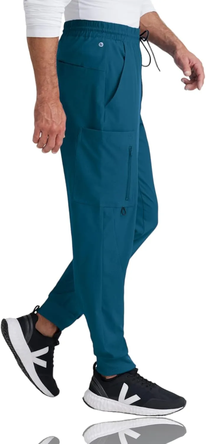 BARCO One Vortex Scrub Jogger for Men - Elastic Waist Eco-Friendly Fabric, Anti-Wrinkle, 4-Way Stretch Men's Scrub Pant