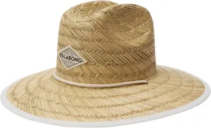 Billabong Women's Tipton Straw Lifeguard Hat, Structured Construction with Printed Fabric Lining Under Brim