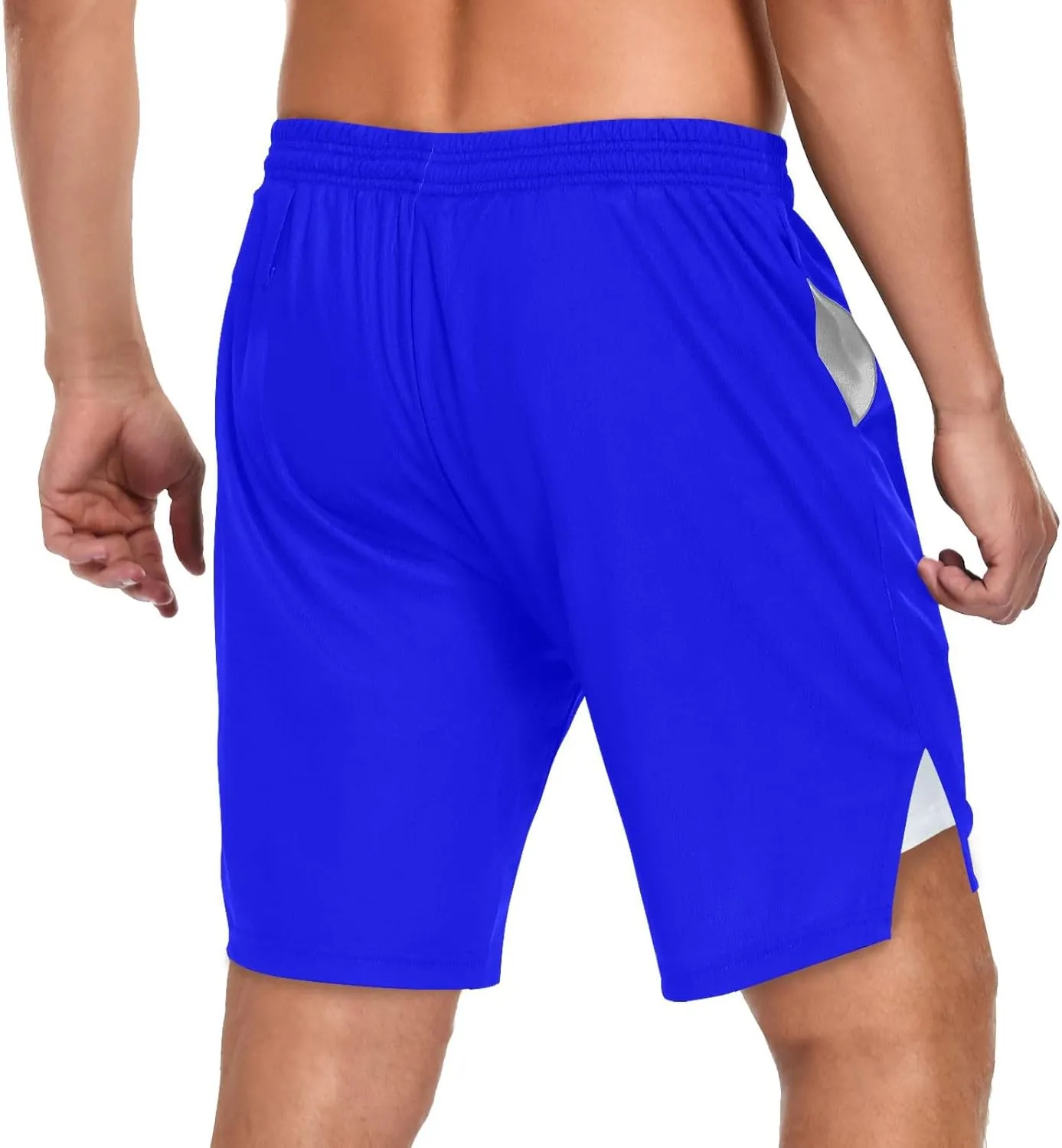 Black Athletic Shorts for Men with Pockets and Liners Quick Dry Running Workout Shorts S Black