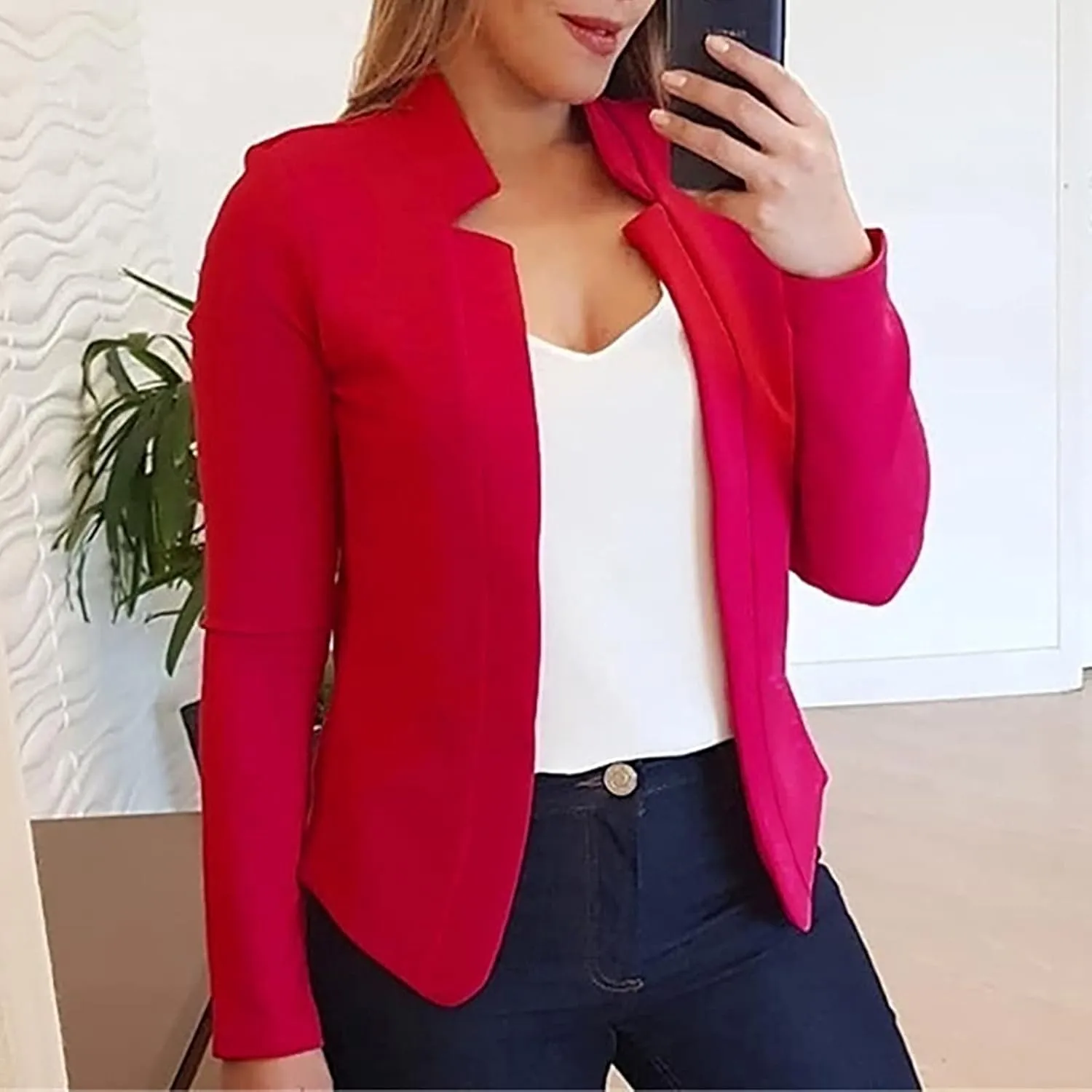 Blazer Jackets for Women Fashion Dressy Open Front Cardigan Jacket Casual Long Sleeve Work Office Suit Jacket