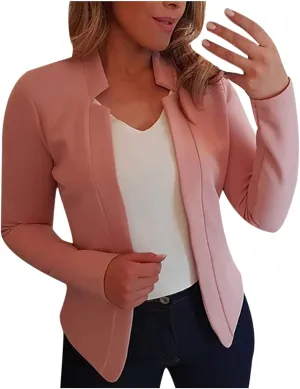 Blazer Jackets for Women Fashion Dressy Open Front Cardigan Jacket Casual Long Sleeve Work Office Suit Jacket
