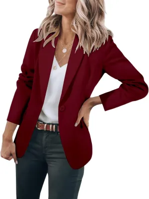 Blazers for Women Business Long Sleeve Open Front Blazers Casual Lapel Collar Jackets Work Office Suit Jackets
