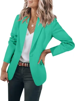 Blazers for Women Business Long Sleeve Open Front Blazers Casual Lapel Collar Jackets Work Office Suit Jackets