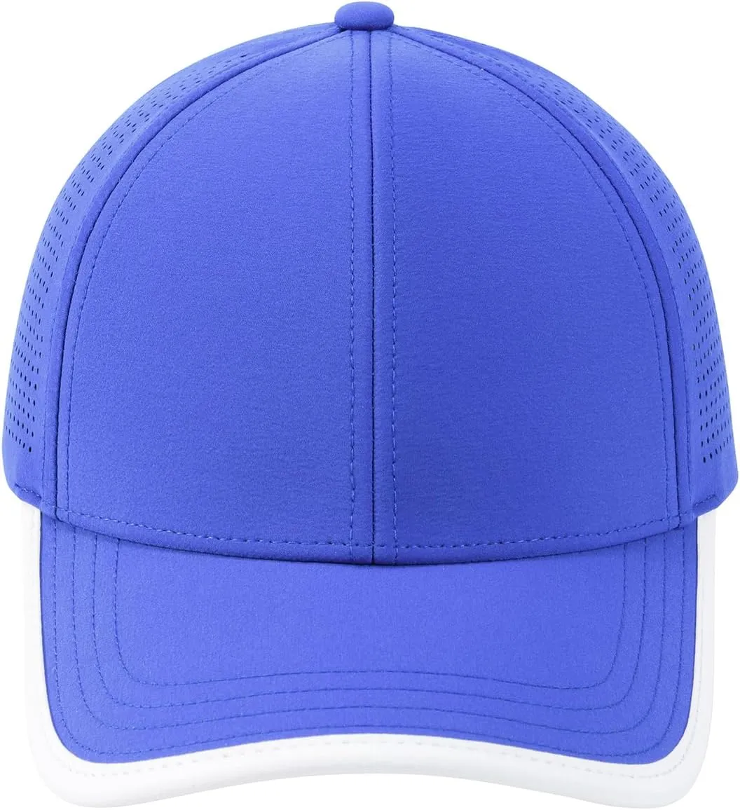 BOTVELA Men Structured Baseball Cap Side Laser Cut Vented Performance Hat for Outdoor Activities