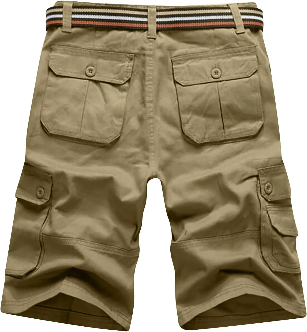 Cargo Shorts for Men Loose Fit Cotton Multi Pocket Work Utility Shorts Casual Athletic Shorts Tooling Shorts No Belt