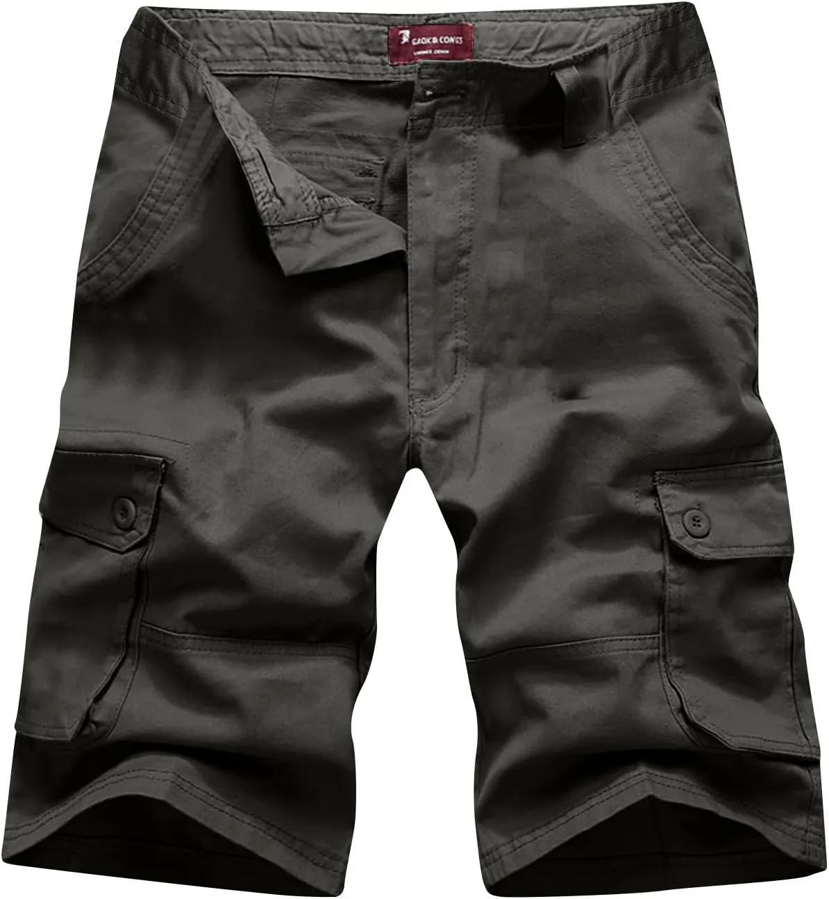 Cargo Shorts for Men Loose Fit Cotton Multi Pocket Work Utility Shorts Casual Athletic Shorts Tooling Shorts No Belt