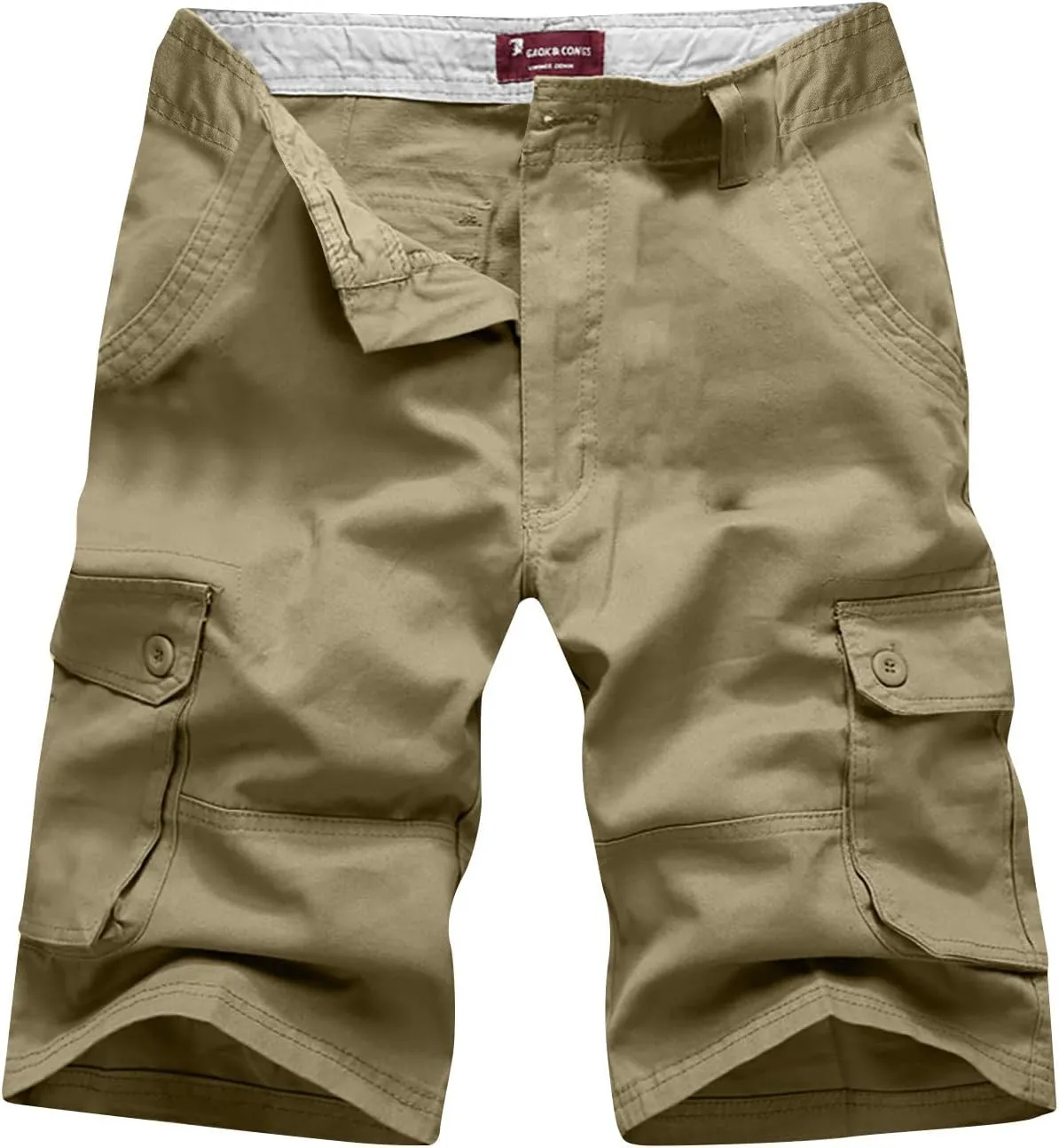 Cargo Shorts for Men Loose Fit Cotton Multi Pocket Work Utility Shorts Casual Athletic Shorts Tooling Shorts No Belt