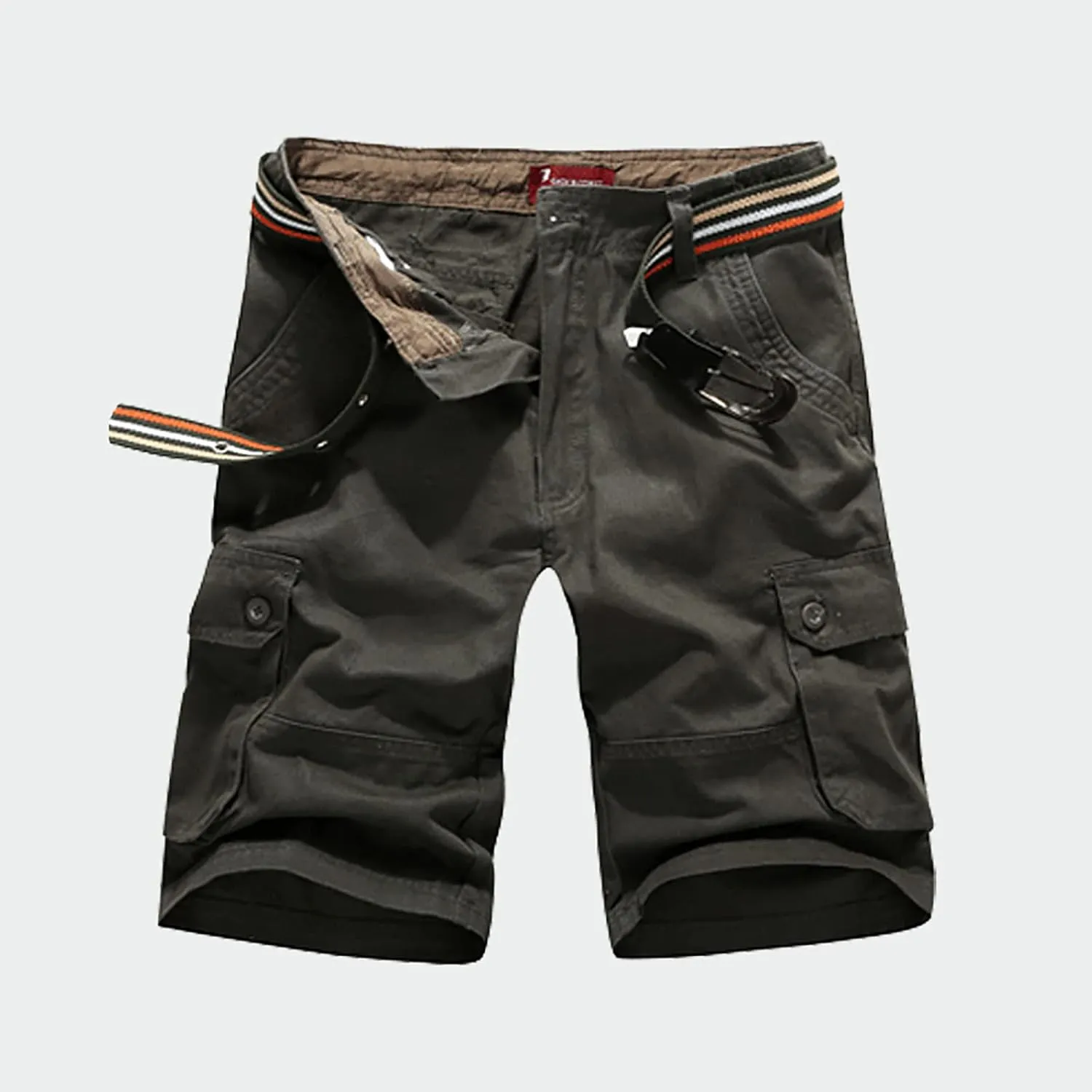 Cargo Shorts for Men Loose Fit Cotton Multi Pocket Work Utility Shorts Casual Athletic Shorts Tooling Shorts No Belt