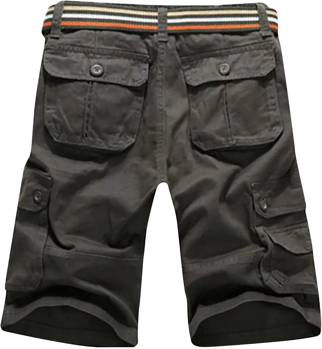 Cargo Shorts for Men Loose Fit Cotton Multi Pocket Work Utility Shorts Casual Athletic Shorts Tooling Shorts No Belt