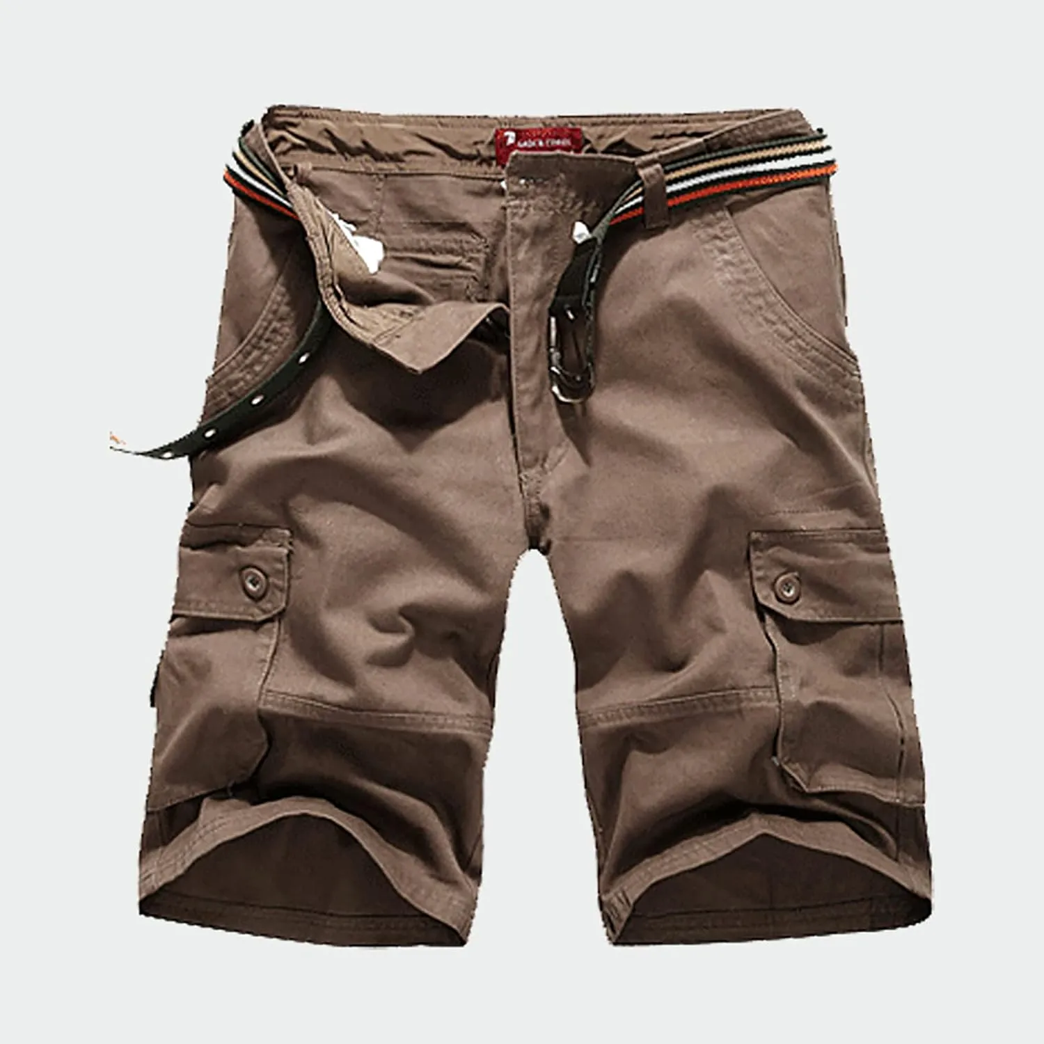 Cargo Shorts for Men Loose Fit Cotton Multi Pocket Work Utility Shorts Casual Athletic Shorts Tooling Shorts No Belt