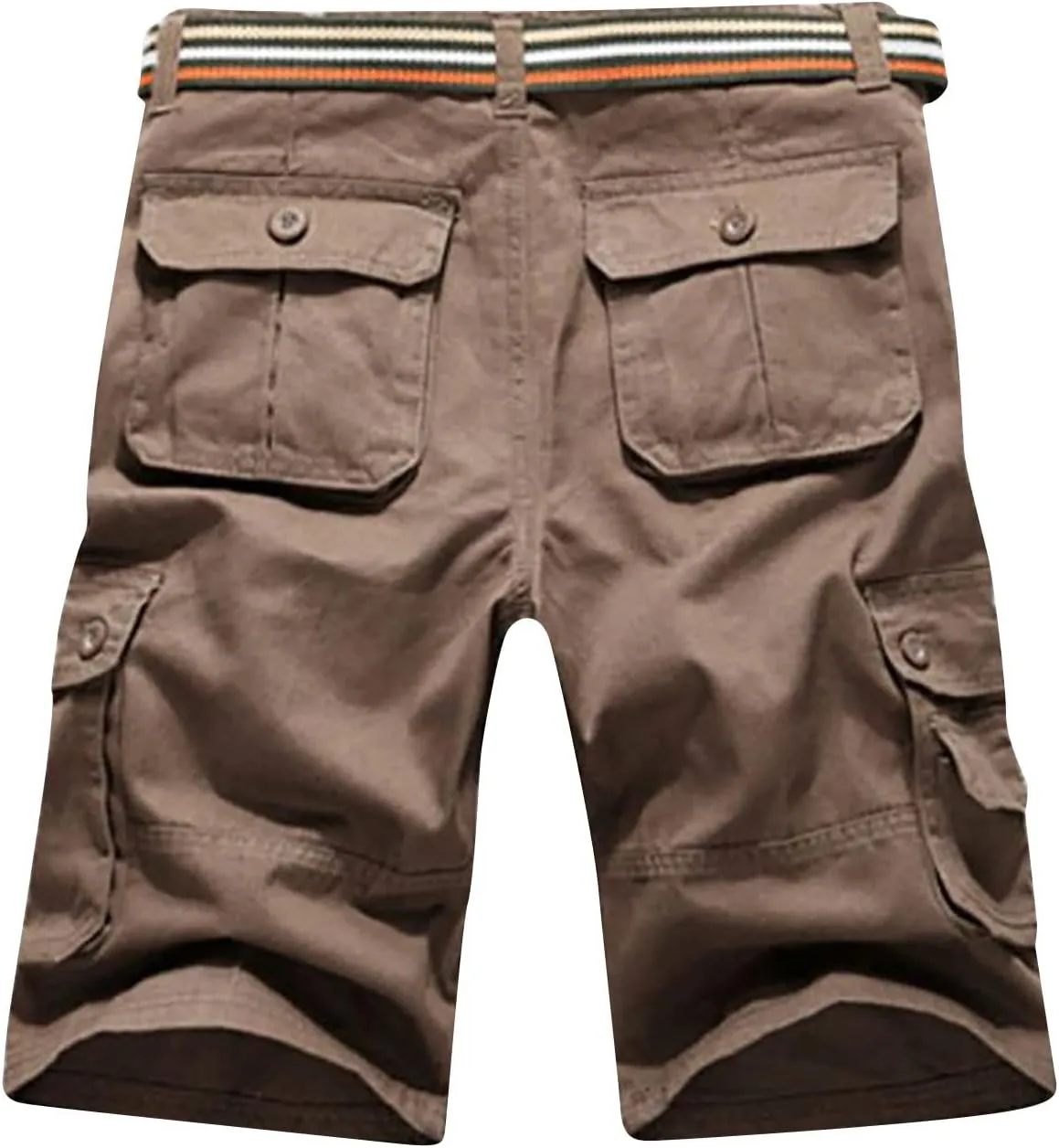 Cargo Shorts for Men Loose Fit Cotton Multi Pocket Work Utility Shorts Casual Athletic Shorts Tooling Shorts No Belt