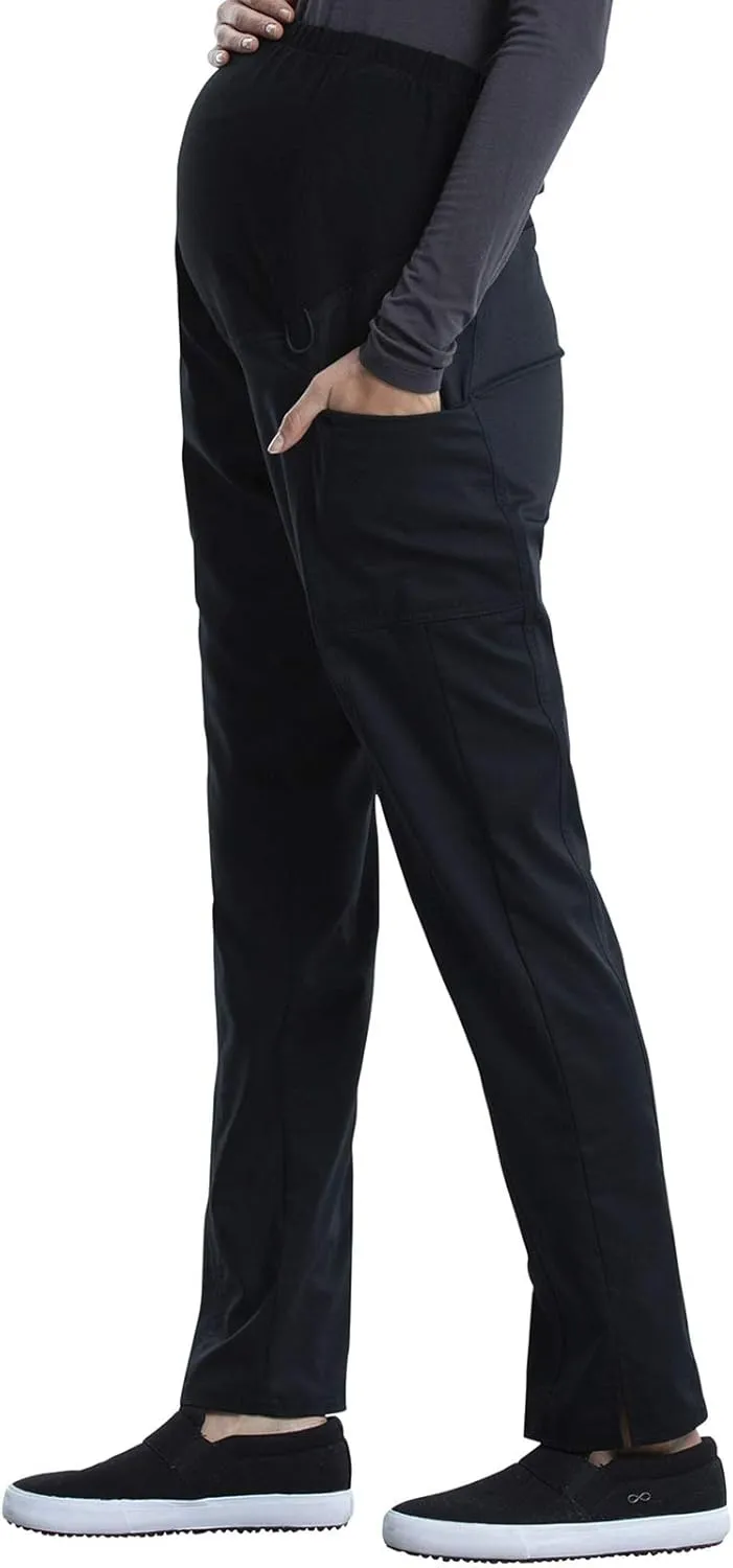 Cherokee Maternity Scrub Pants for Women Straight Leg Bottoms with Belly Coverage, Ultra Soft 2-Way Stretch Fabric - WW155