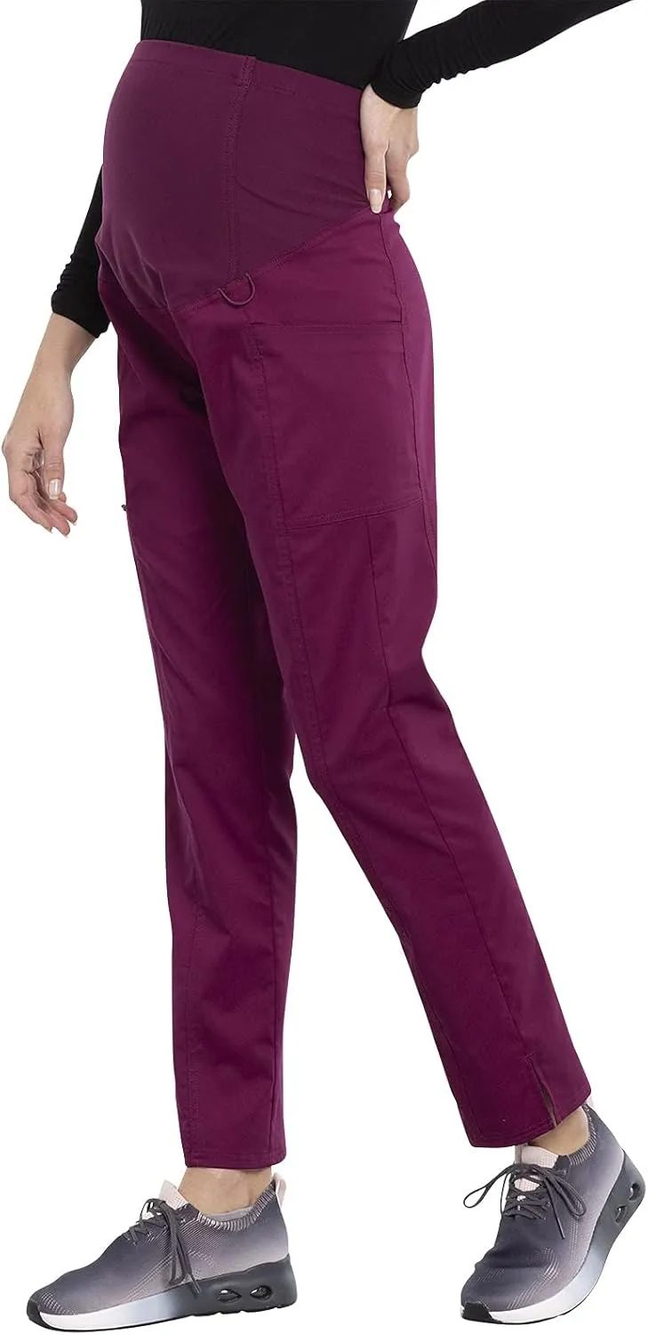 Cherokee Maternity Scrub Pants for Women Straight Leg Bottoms with Belly Coverage, Ultra Soft 2-Way Stretch Fabric - WW155
