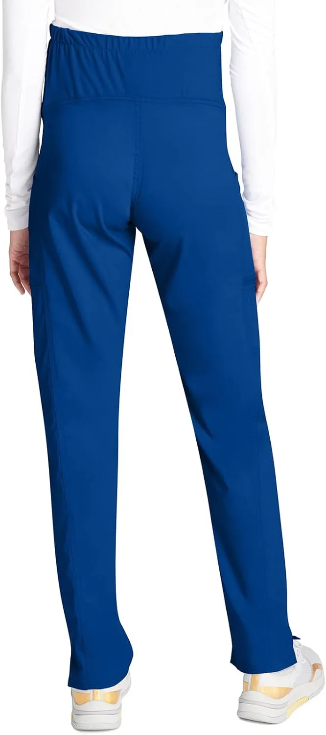 Cherokee Maternity Scrub Pants for Women Straight Leg Bottoms with Belly Coverage, Ultra Soft 2-Way Stretch Fabric - WW155