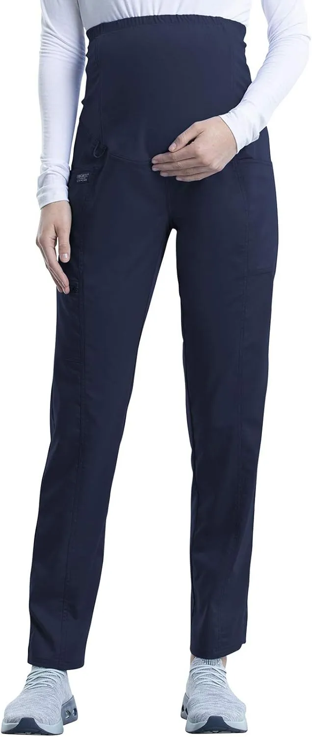 Cherokee Maternity Scrub Pants for Women Straight Leg Bottoms with Belly Coverage, Ultra Soft 2-Way Stretch Fabric - WW155