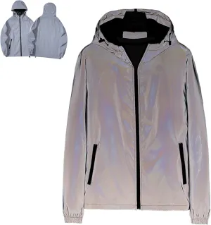 Chromashift Reflective Windbreaker for Men & Women – Color-Shifting Jacket for Running, Cycling, Outdoor Sports & Daily Wear