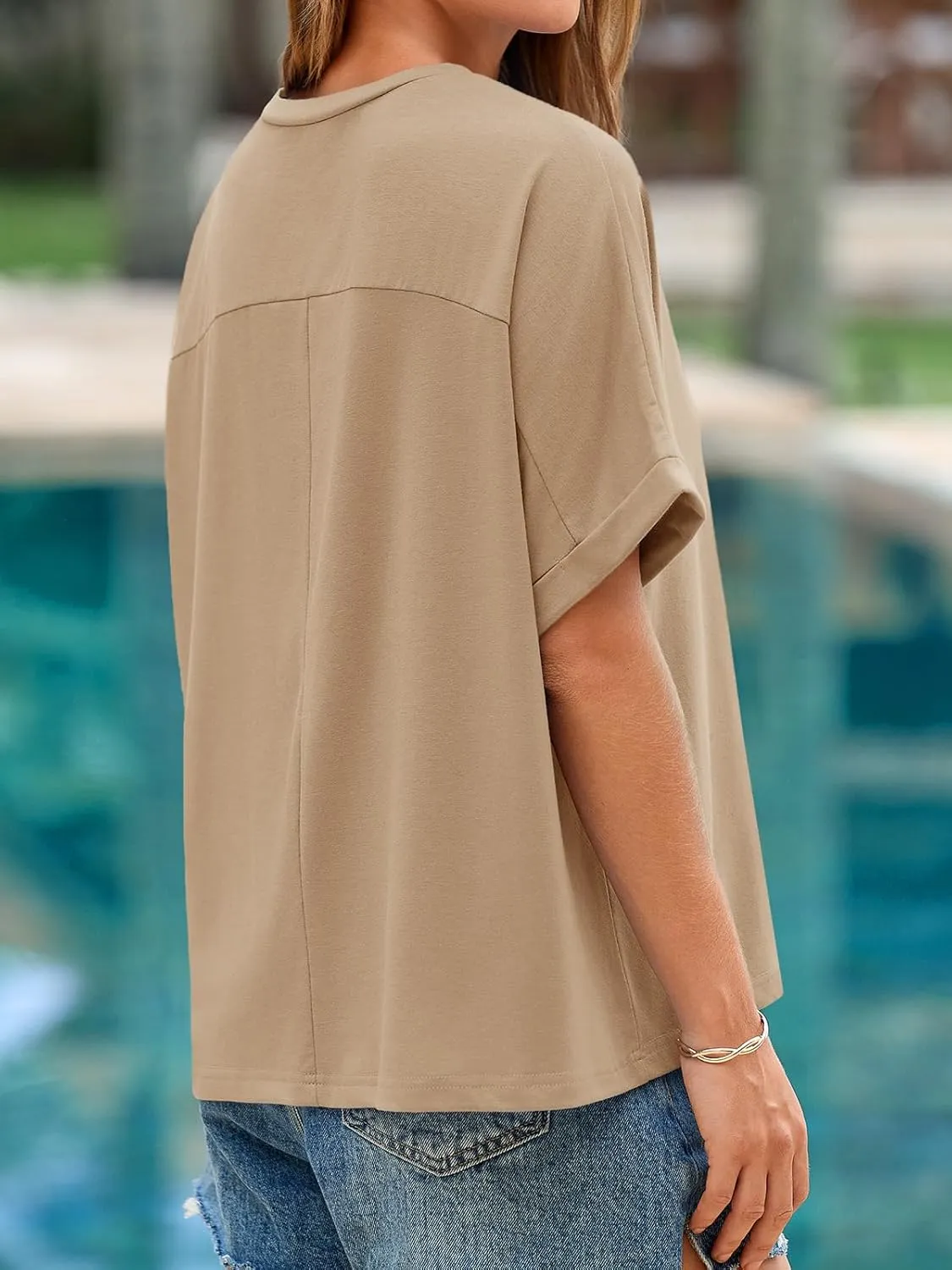 Cicy Bell Womens Oversized Short Sleeve Tshirts Summer Casual Round Neck Tops Loose Fit Boxy Basic Tee Shirts