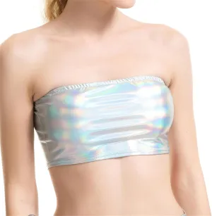 Club Wetlook Tube Tops for Women 2025 Off Shoulder Tank Sexy Bandeau Tops Going Out Solid Color Strapless Outfits Y2K