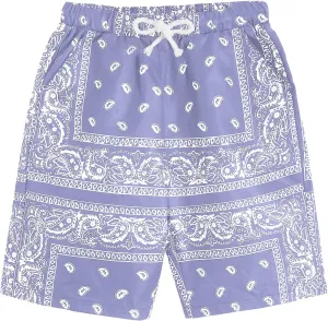 COZYEASE Boy's Graphic Shorts High Waisted Bobo Paisley Shorts Casual Summer Shorts with Pocket