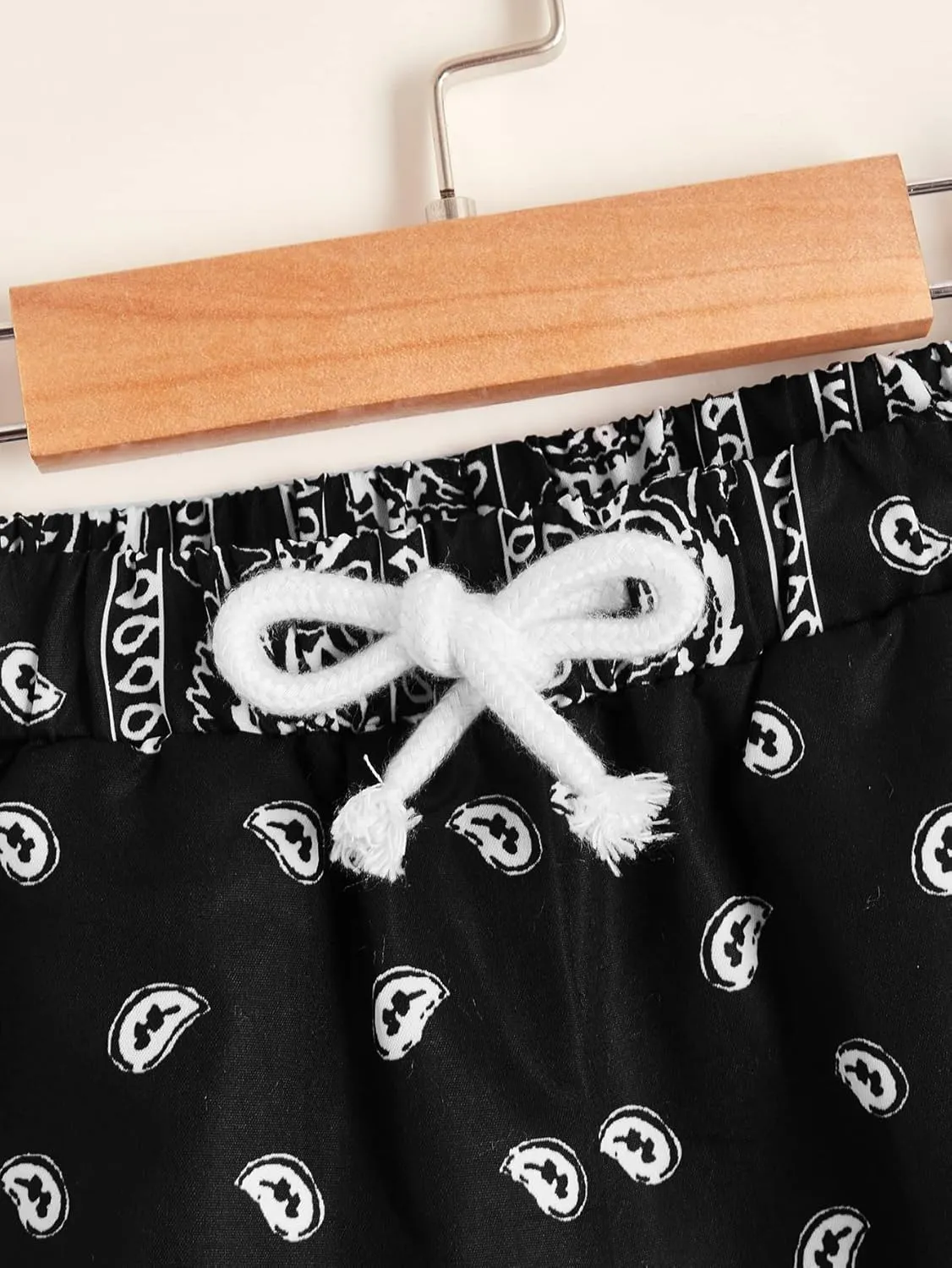 COZYEASE Boy's Graphic Shorts High Waisted Bobo Paisley Shorts Casual Summer Shorts with Pocket