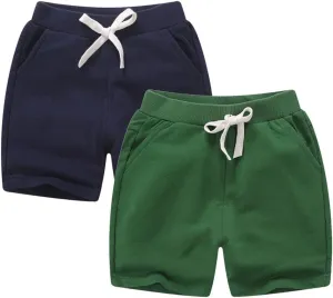 DCUTERQ Toddler Baby Kids Solid Cotton Sport Jogger Shorts Pants Boys Girls Summer Casual Elastic Waist Pants