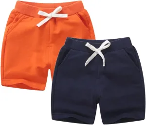DCUTERQ Toddler Baby Kids Solid Cotton Sport Jogger Shorts Pants Boys Girls Summer Casual Elastic Waist Pants