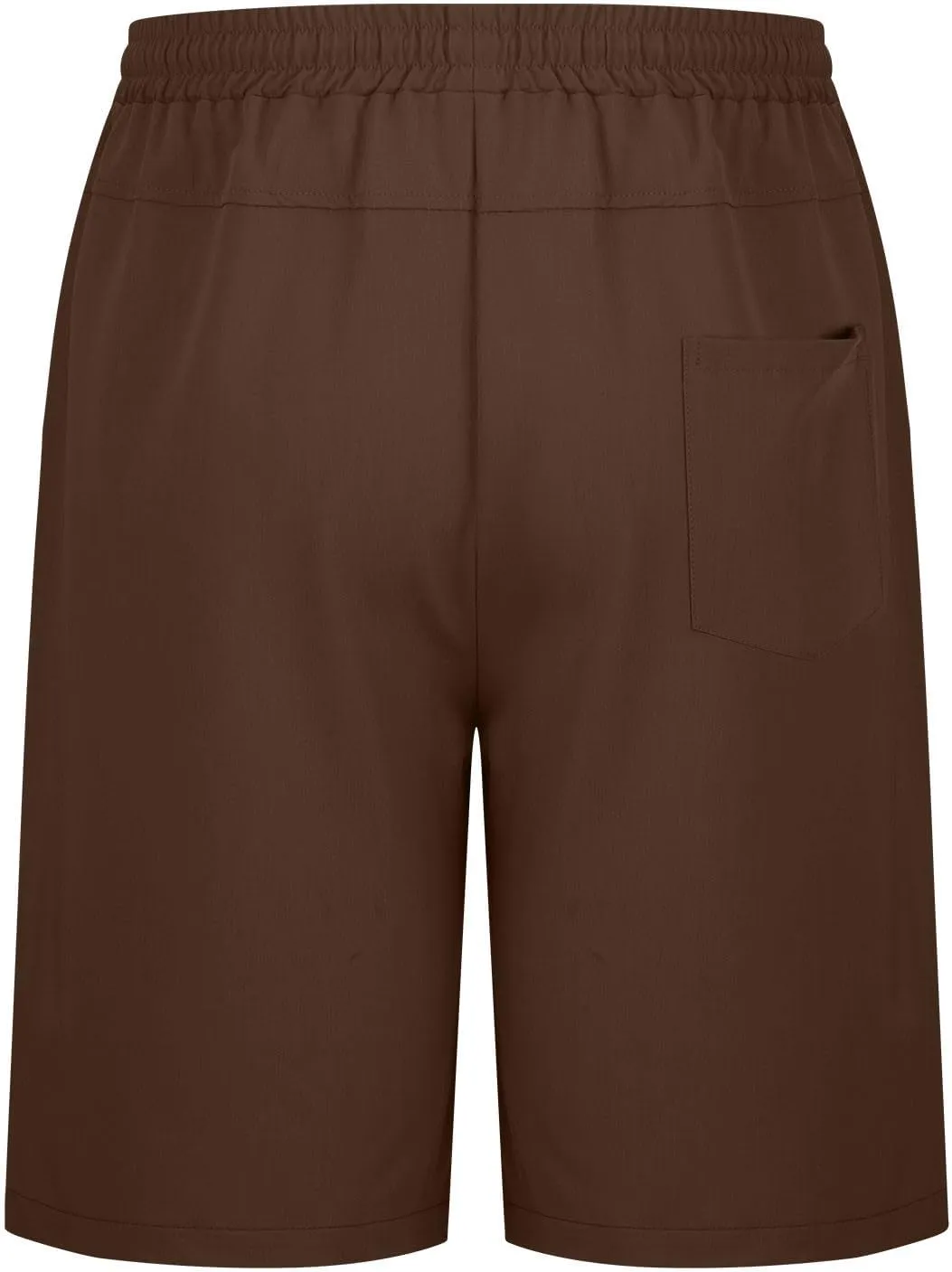 Dgoopd Mens Shorts Casual Stretch Cotton Athletic Summer Beach Shorts Elastic Waist Drawstring Casual Shorts with Pocket