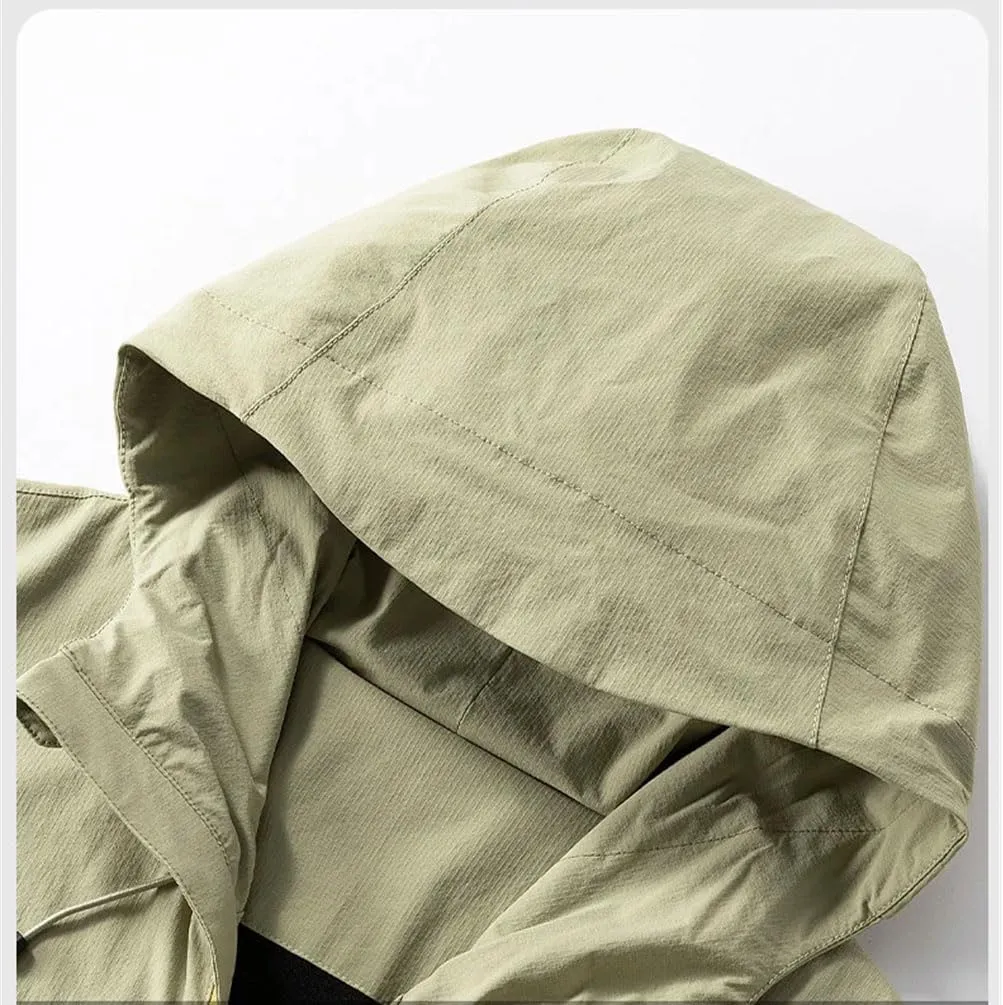 Disimlarl Men Solid Long Sleeve Retro Coats Casual Outdoor Sports Windbreaker Jackets Office Daily Wear Coat Jacket