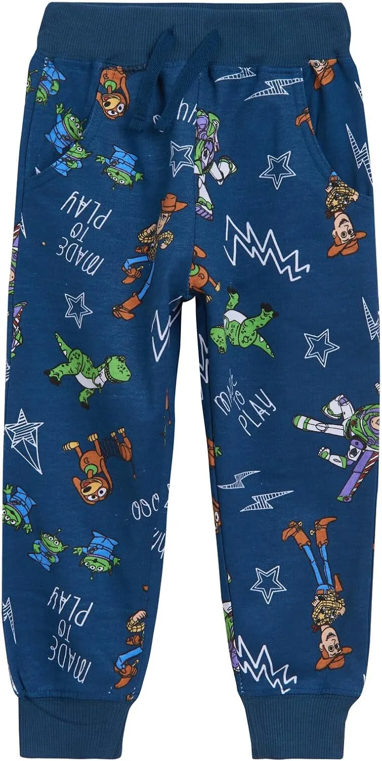 Disney Pixar French Terry Sweatshirt and Jogger Pants Outfit Set Toddler to Big Kid Sizes (2T - 10-12)