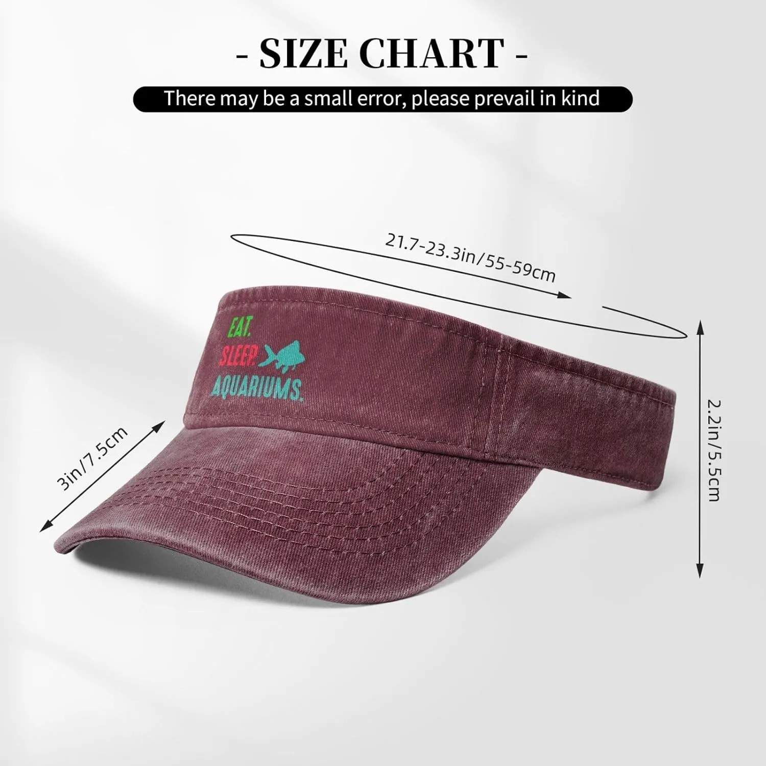 Eat Sleep Aquariums Sun Visor Sports Adjustable Visors Sport Wear Athletic Golf Hat for Men Women