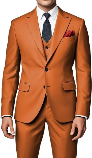 EMERAIDVLN Men's Party Suits 3 Piece Slim Fit Wedding Prom Business Suit 2 Button Peak Lapel Blazer Vest and Pants Tuxedo Set