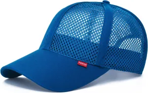 FEICUI Men Mesh Trucker Baseball Cap Adjustable 6-Panel Hat Outdoor Sports Wear
