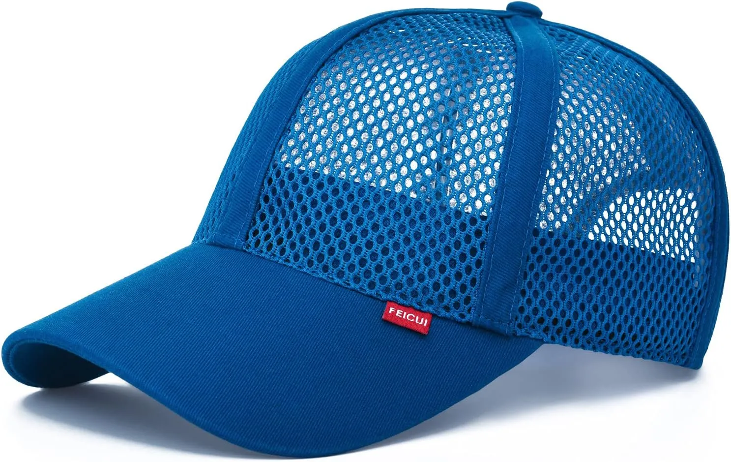 FEICUI Men Mesh Trucker Baseball Cap Adjustable 6-Panel Hat Outdoor Sports Wear