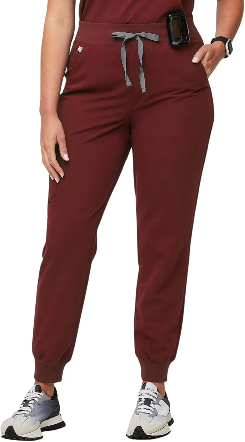 FIGS Zamora High Waisted Jogger Style Scrub Pants for Women — Slim Fit, 6 Pockets, High Rise Yoga Waistband Women Scrub Pants
