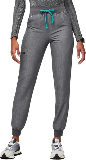 FIGS Zamora High Waisted Jogger Style Scrub Pants for Women — Slim Fit, 6 Pockets, High Rise Yoga Waistband Women Scrub Pants