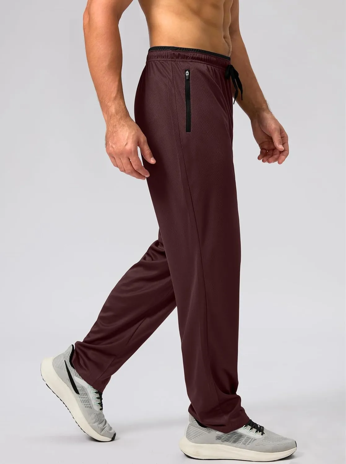G Gradual Men's Sweatpants Mesh Lightweight with Zip Pockets Breathable Quick Dry Athletic Pants for Workout Running