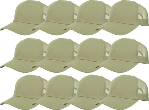 Gelante Mesh Trucker Hat Baseball Cap Structured Front Panel Wholesale LOT 12 Pack