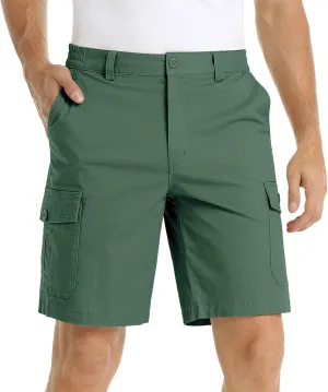 GOKKILRW Cargo Shorts for Men Outdoor Hiking Shorts Waterproof Quick Dry Lightweight Utility Ripstop Work Shorts with Pockets