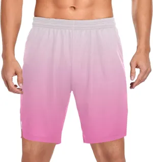 Gradient Blue Athletic Shorts for Men with Pockets and Liners Quick Dry Running Workout Shorts S Gradient Blue