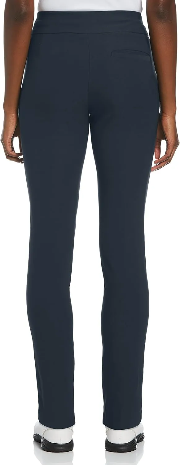 Grand Slam Women’s Pull-On Golf Pants, Stretch Fabric, Moisture-Wicking, Flat Front Design, Quality Women's Golf Clothing