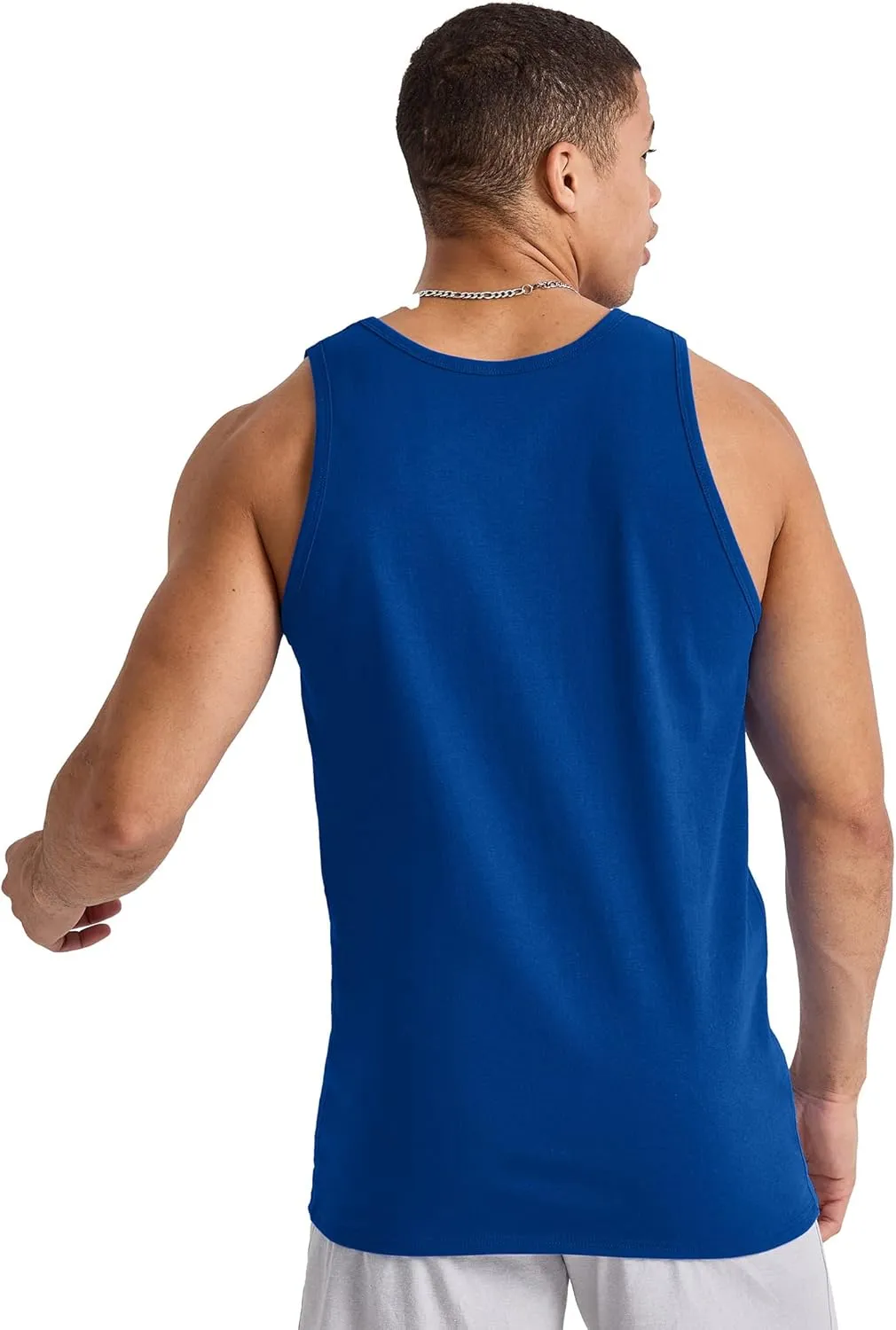 Hanes Men's Essentials Top Pack, Midweight Cotton Tanks, Sleeveless Shirts, 3-Pack