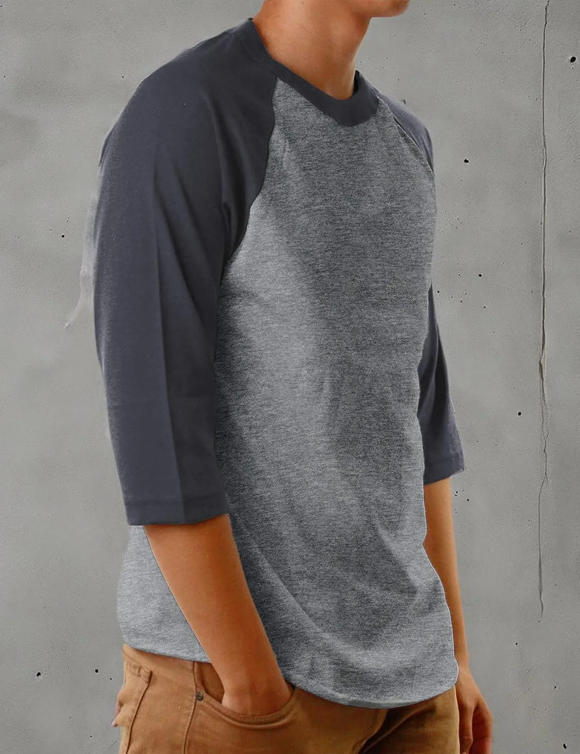 Hat and Beyond Mens Baseball Raglan T Shirts 3/4 Sleeves Casual Cotton S-3xl Jersey 1KSA0001