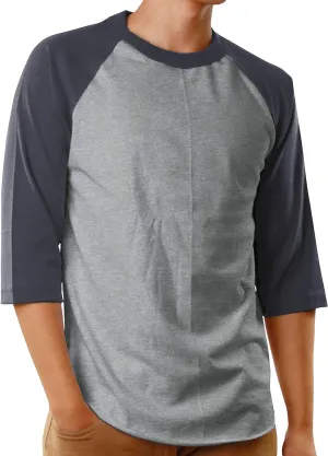 Hat and Beyond Mens Baseball Raglan T Shirts 3/4 Sleeves Casual Cotton S-3xl Jersey 1KSA0001