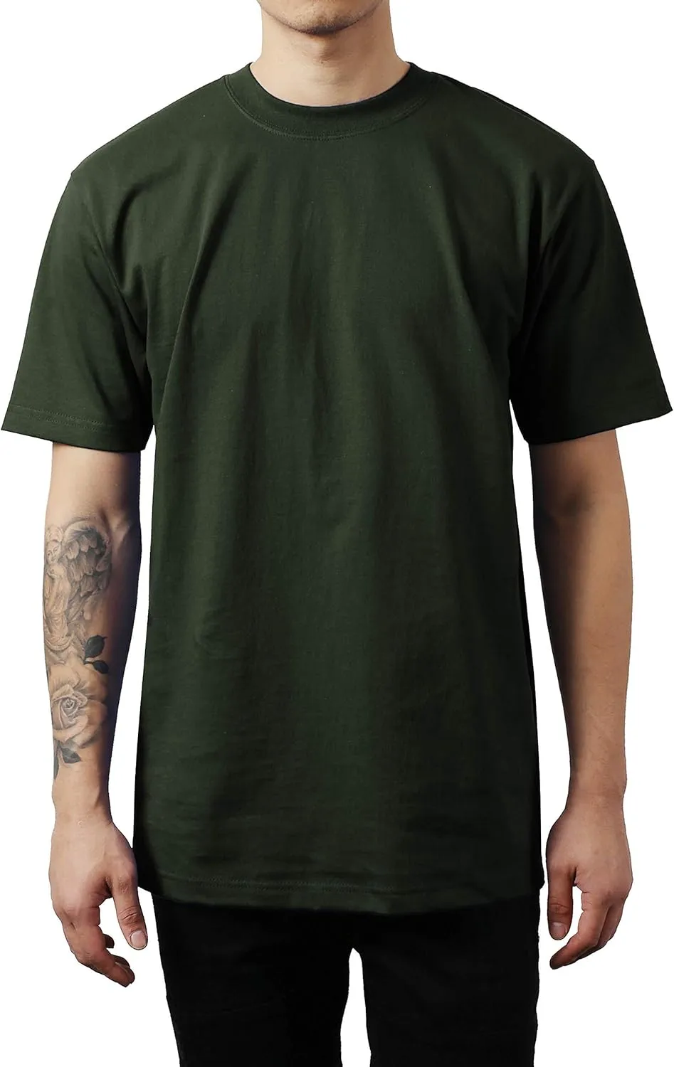 Hat and Beyond Mens Super Max Heavyweight Cotton T Shirt Solid Short Sleeve Tee S-5XL